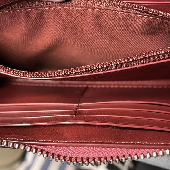 Coach Pink Accordion Zip Wallet In Signature Leather - Picture 10 of 12